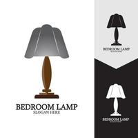 Bedroom lamp vector icon background