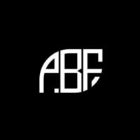 PBF letter logo design on black background.PBF creative initials letter logo concept.PBF vector letter design.