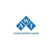 diseño de logotipo de letra awt sobre fondo blanco. concepto de logotipo de letra de iniciales creativas awt. diseño de letra awt. vector