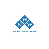 NWW letter logo design on white background. NWW creative initials letter logo concept. NWW letter design. vector