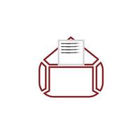 E-mail symbol vector. Mail line icon vector