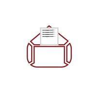 E-mail symbol vector. Mail line icon vector