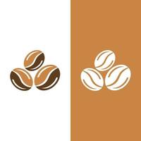 plantilla de vector de icono de grano de café