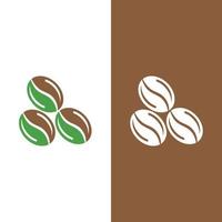 plantilla de vector de icono de grano de café