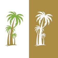 Palm tree summer logo template vector