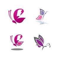 diseño de vector de icono de logotipo de mariposa