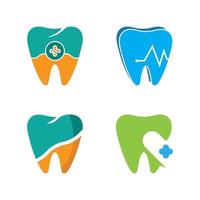 Ilustración de vector de plantilla de logotipo dental