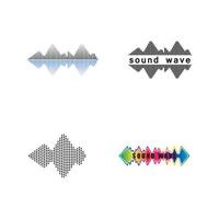 Sound waves vector illustration design