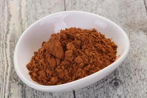 Cocoa powder in the bowl photo