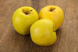 Yellow ripe apples photo