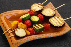 Vegan Vegetable skewer photo