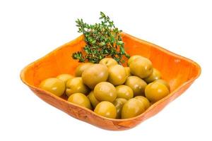 Green gigant olives photo