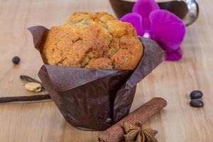 Muffin with coffee photo