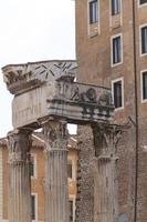 Building ruins and ancient columns  in Rome, Italy photo