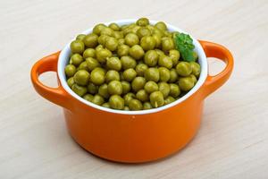 Green canned peas photo