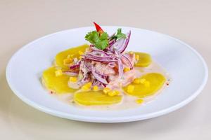 Ceviche with salmon photo