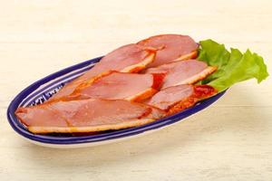 Sliced duck breast photo