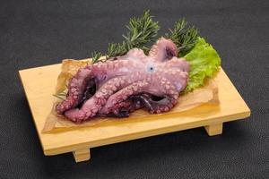 Raw octopus ready for cooking photo