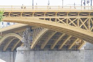 Scenic view of the recently renewed Margit bridge in Budapest. photo