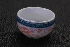 Empty Chinese tea cup photo