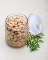 White canned beans photo