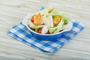 Caesar salad with chicken photo