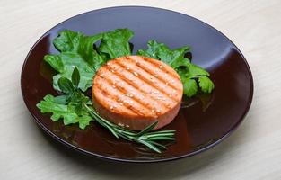 Salmon burger cutlet photo