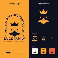 creative simple duck logo concept vector