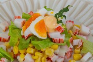 Crab sticks salad photo