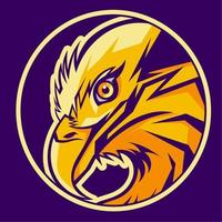 logotipo de esport de águila amarilla, para juegos de equipo, equipos de esports, vector