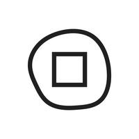 Square symbol vector for website icon presentation