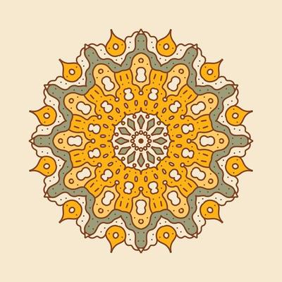 Green fields mandala background vector. Suitable for content on social media. Pattern mandala.