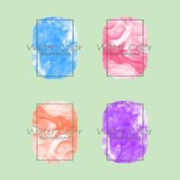 collection of watercolor abstract backgrounds, vector illustrations