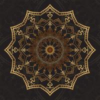 luxury decoration of mandala flowers with shiny gold color. yoga template. relax, islamic, arabesques, indian, turkey. vector