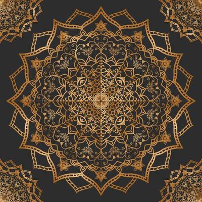 Elegant ornamental mandala background design with gold color. arabic vector mandala background. Circular pattern in the form of a mandala. Henna tatoo mandala. Mehndi style.