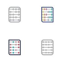 abacus icon vector background