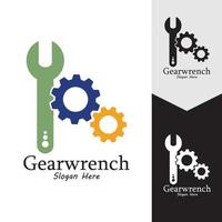 Gearwrench vector icon background template