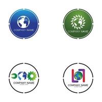 icono de vector de diseños de logotipo mundial