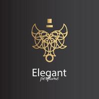 perfume logo, unique and luxurious logo. can be used for luxury themed logos vector