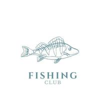 Fishing logo design template illustration . Sport fishing Logo vector