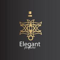 perfume logo, unique and luxurious logo. can be used for luxury themed logos vector