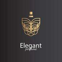 perfume logo, unique and luxurious logo. can be used for luxury themed logos vector