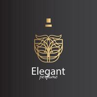 perfume logo, unique and luxurious logo. can be used for luxury themed logos vector