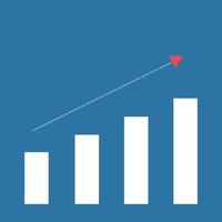 Finance bar graph of stock market investment trading, infomation vector design.