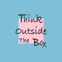 Think outside the box vector