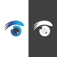 diseño de logotipo de vector de cuidado de los ojos