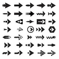 Arrows big black set icons. Arrow icon. Arrow vector collection. Arrow. Cursor. Modern simple arrows. Vector illustration