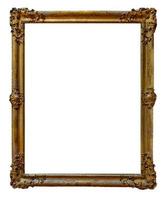 Old wooden picture frame photo