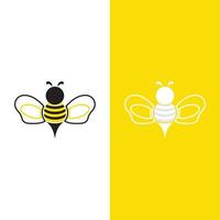 Bee logo vector icon illustration