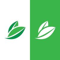 logotipos de la ecología de la hoja del árbol verde vector